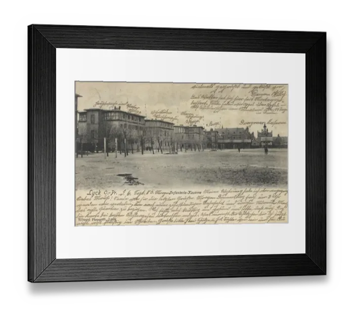 Framed Print : Infantry Barracks in Lyck in East Prussia Framed Print : Infantry Barracks in Lyck in East Prussia