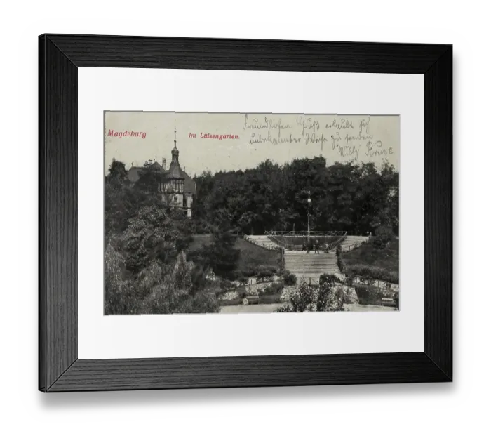 Framed Print : Queen Luise Garden in Magdeburg