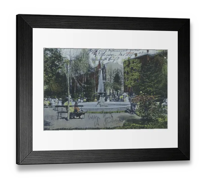 Framed Print : Queen Luise Square in Lyck, formerly East Prussia Framed Print : Queen Luise Square in Lyck, formerly East Prussia