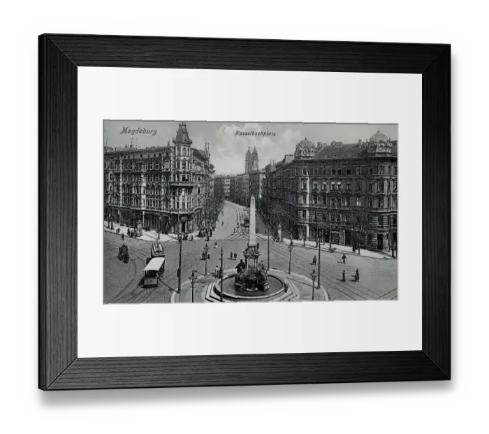 Framed Print : Hasselbachplatz in Magdeburg, Saxony-Anhalt Framed Print : Hasselbachplatz in Magdeburg, Saxony-Anhalt