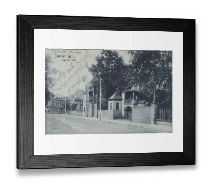 Framed Print : Johannesallee, Grossenhain, Saxony