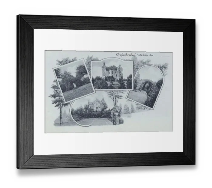 Framed Print : Grossroehrsdorf, Villa Otto, Saechsische Schweiz-Osterzgebirge