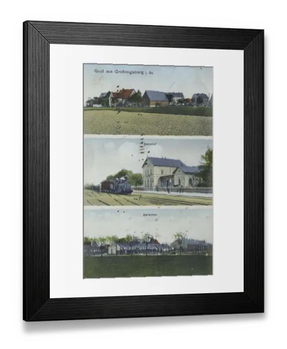 Framed Print : Grossvoigtsberg, railway station Framed Print : Grossvoigtsberg, railway station