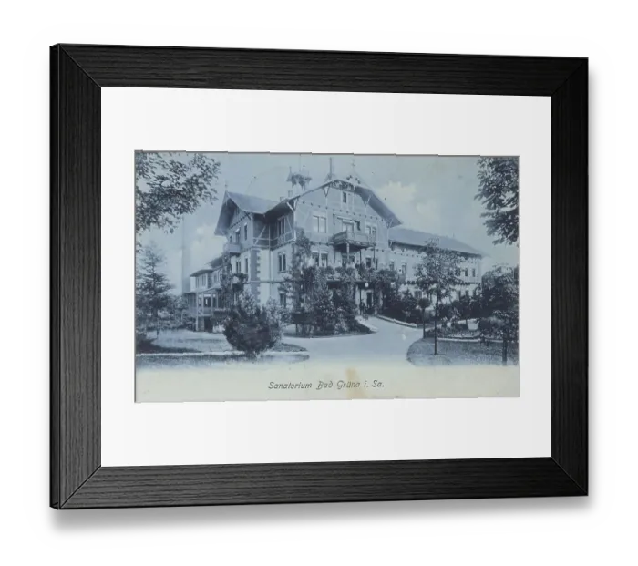 Framed Print : Sanatorium Bad Gruena in Saxony Framed Print : Sanatorium Bad Gruena in Saxony
