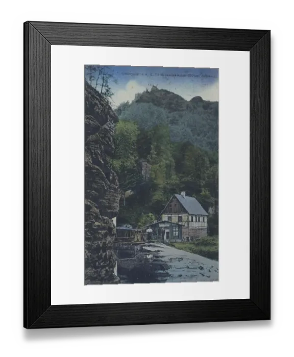 Framed Print : Grundmuehle in der Ferdinandsklamm Framed Print : Grundmuehle in der Ferdinandsklamm