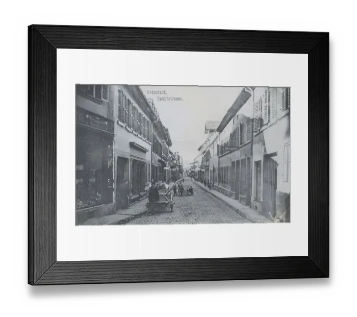 Framed Print : Gruenstadt, main street, Germany Framed Print : Gruenstadt, main street, Germany