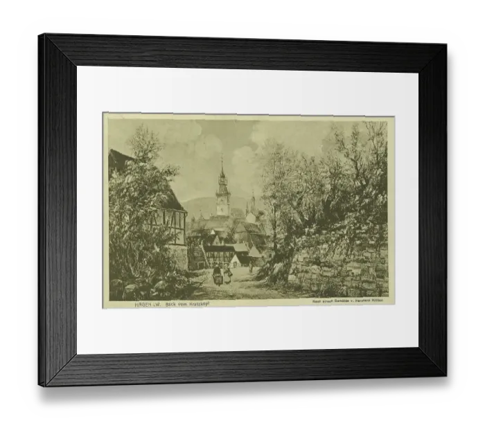 Framed Print : Hagen i. W. View from the scratching head
