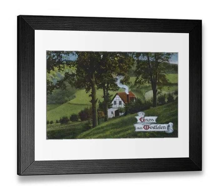 Framed Print : Greeting from Westphalia, Germany