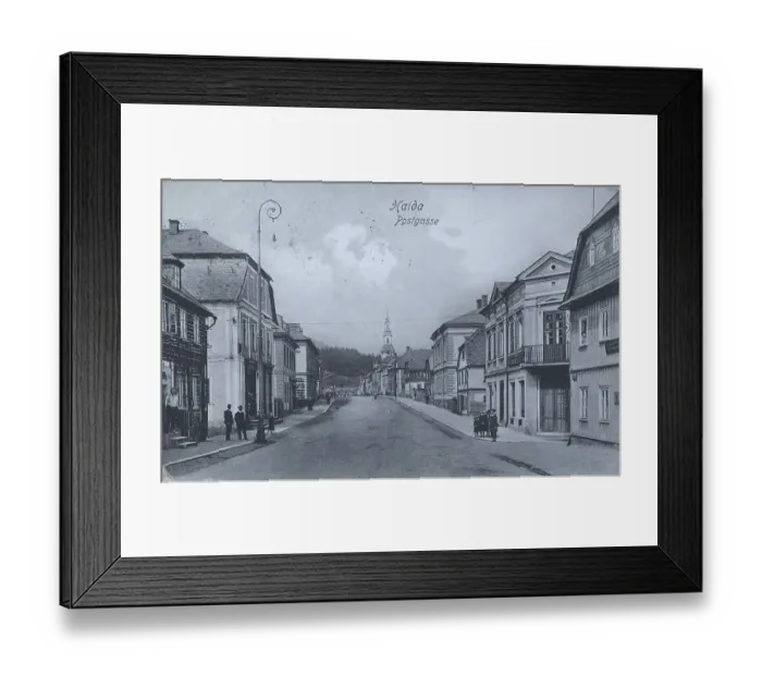 Framed Print : Haida, the Postgasse, Saxony, Germany Framed Print : Haida, the Postgasse, Saxony, Germany