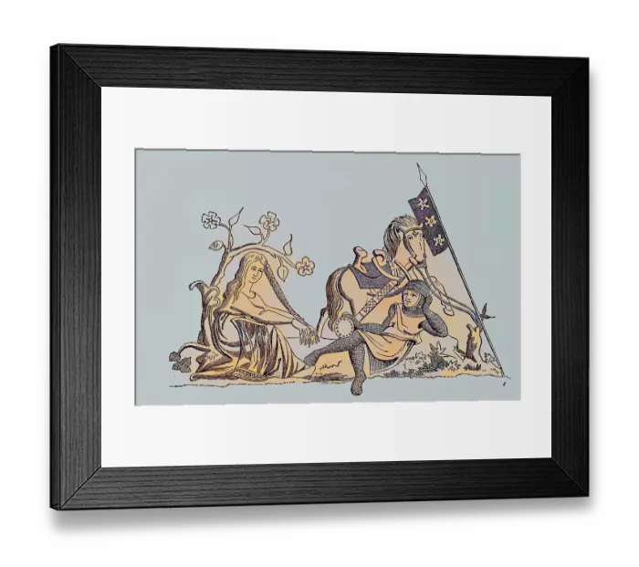 Framed Print : Knight and Lady, resting on a journey Framed Print : Knight and Lady, resting on a journey