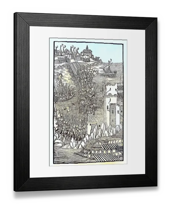 Framed Print : Scene from the Siege of Rhodes Framed Print : Scene from the Siege of Rhodes