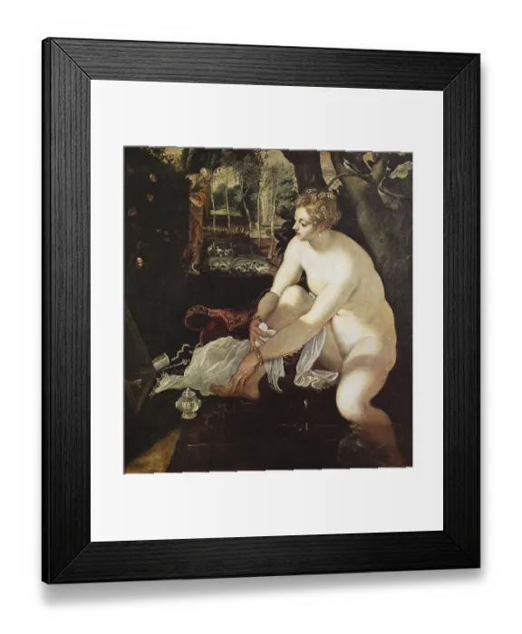 Framed Print : Susanna and the Two Old Men, denoting the biblical narrative of Susanna's rescue by the prophet Daniel Framed Print : Susanna and the Two Old Men, denoting the biblical narrative of Susanna's rescue by the prophet Daniel
