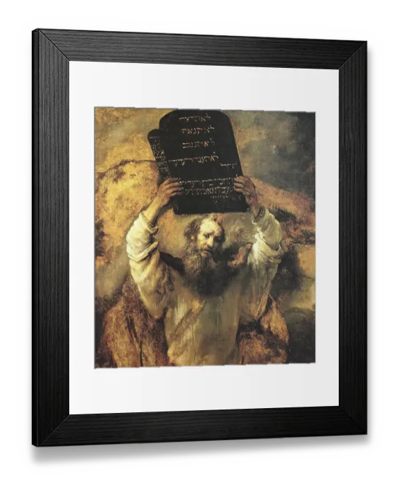 Framed Print : Moses Breaking the Table of the Law
