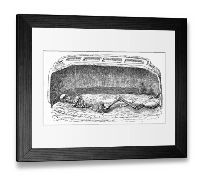 Framed Print : Skeleton in the clay tomb at Ur