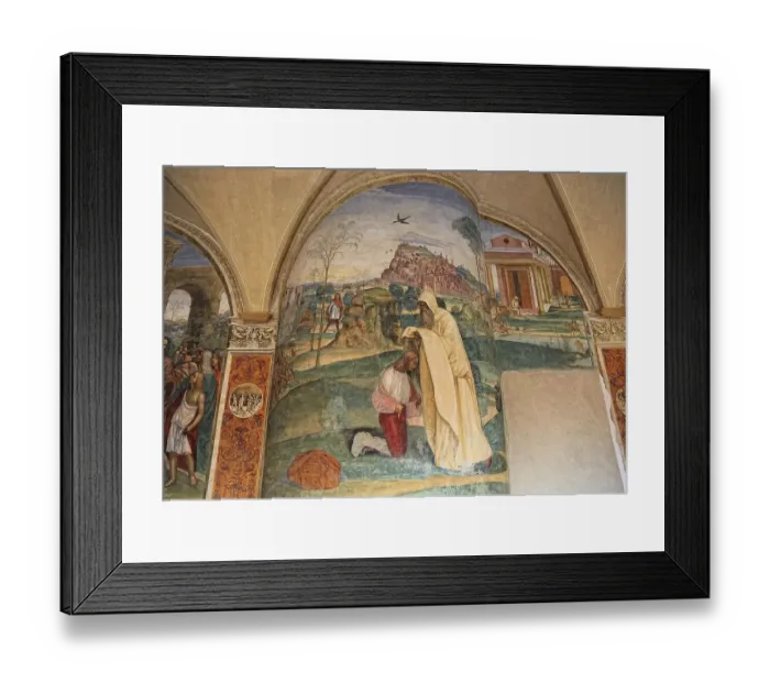 Framed Print : Italy, Monte Oliveto Abbey, Abbazia di Monti Olivieti Maggiore