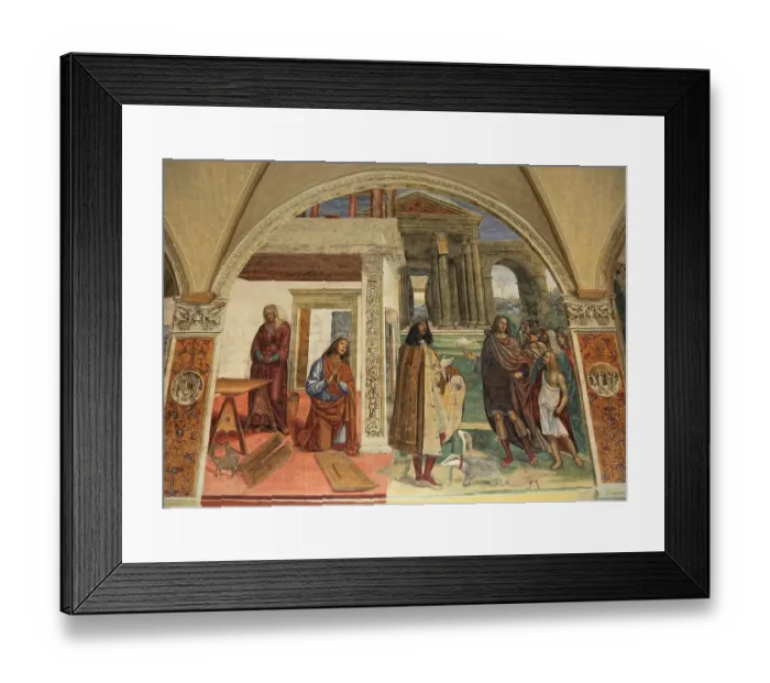 Framed Print : Italy, Monte Oliveto Abbey, Abbazia di Monti Olivieti Maggiore