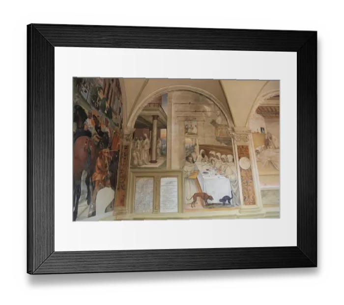 Framed Print : Italy, Monte Oliveto Abbey, Abbazia di Monti Olivieti Maggiore