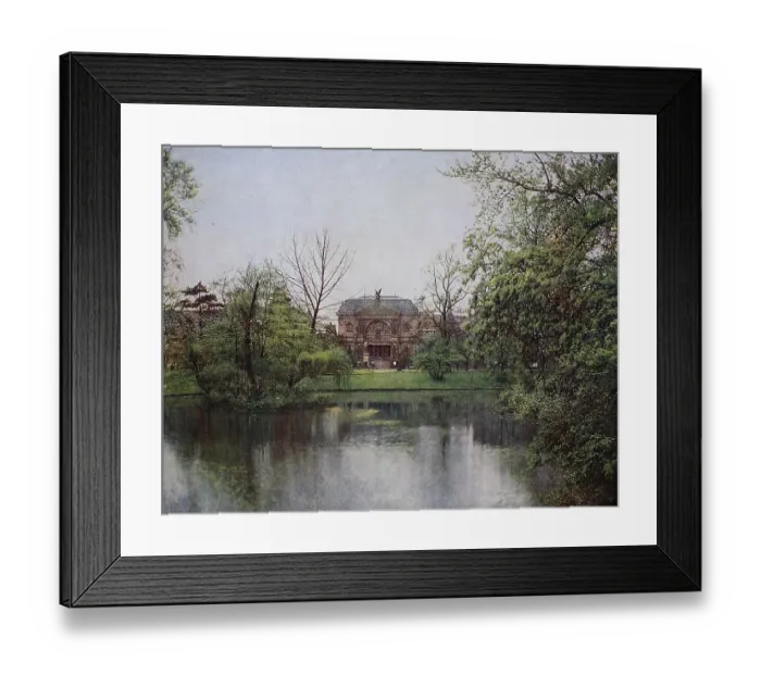 Framed Print : The Landskrone with the Kunsthalle in Duesseldorf in 1910