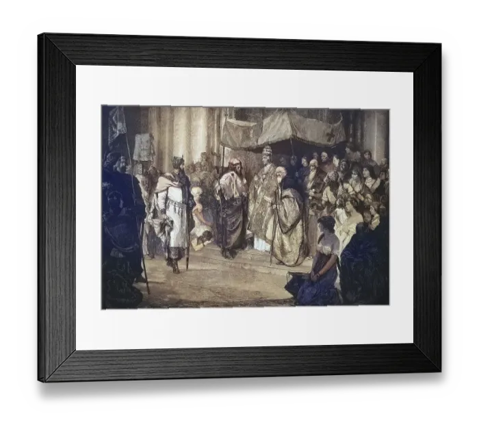 Framed Print : Meeting of Emperor Frederick Barbarossa and Pope Alexander III on 24 June 1177 Framed Print : Meeting of Emperor Frederick Barbarossa and Pope Alexander III on 24 June 1177