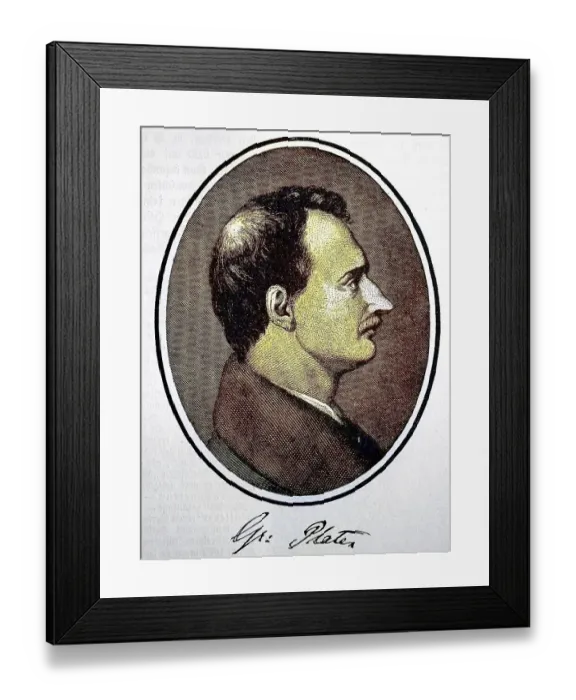 Framed Print : August Graf von Platen-Hallermuende