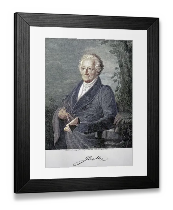 Framed Print : Johann Wolfgang Goethe, from 1782 von Goethe