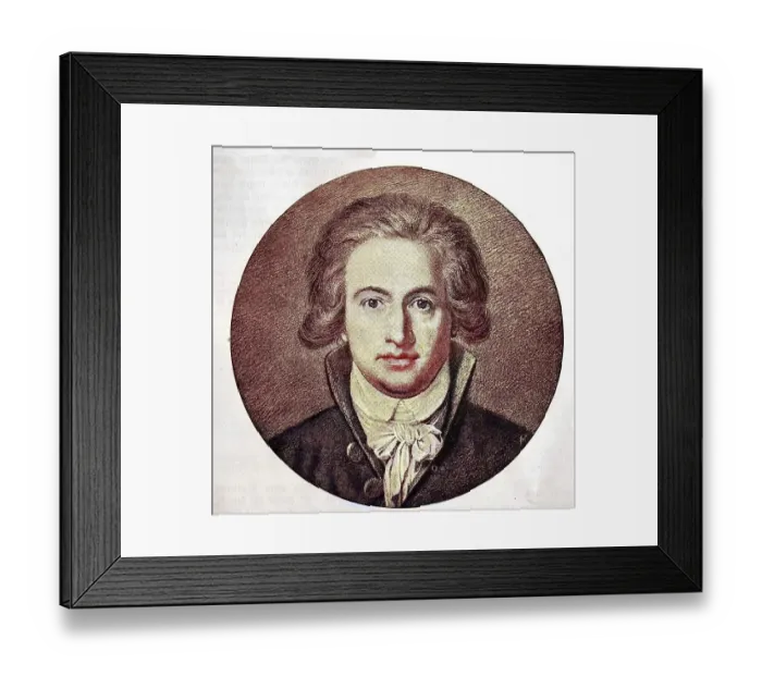 Framed Print : Johann Wolfgang Goethe, from 1782 von Goethe