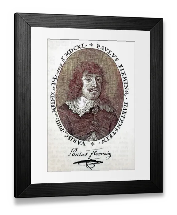 Framed Print : Paul Fleming, 5 October 1609, 2 April 1640