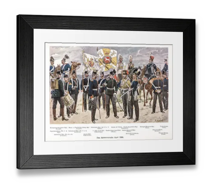 Framed Print : Historical, coloured illustration Framed Print : Historical, coloured illustration