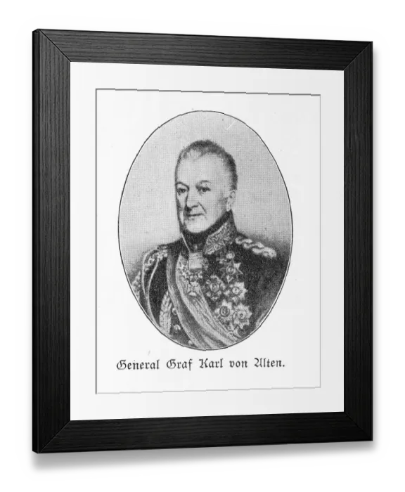 Framed Print : Portrait of General Count Karl von Alten Framed Print : Portrait of General Count Karl von Alten