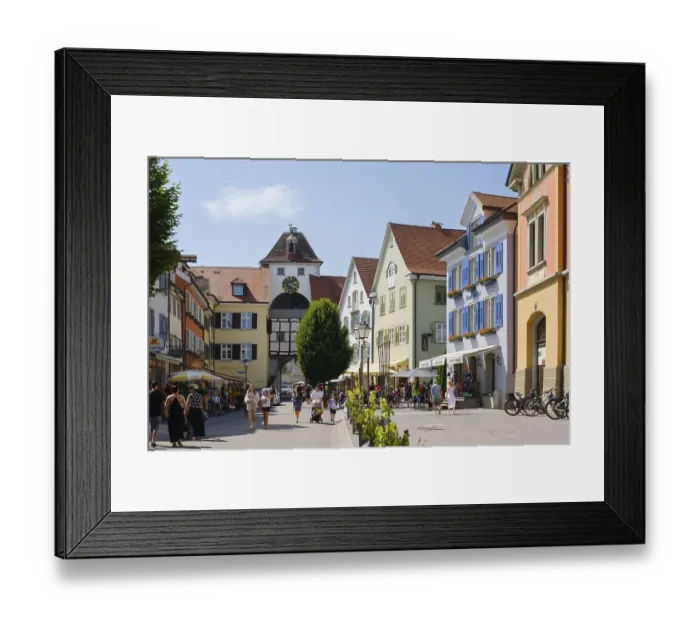 Framed Print : Pedestrian zone with Unterstadt-Tor