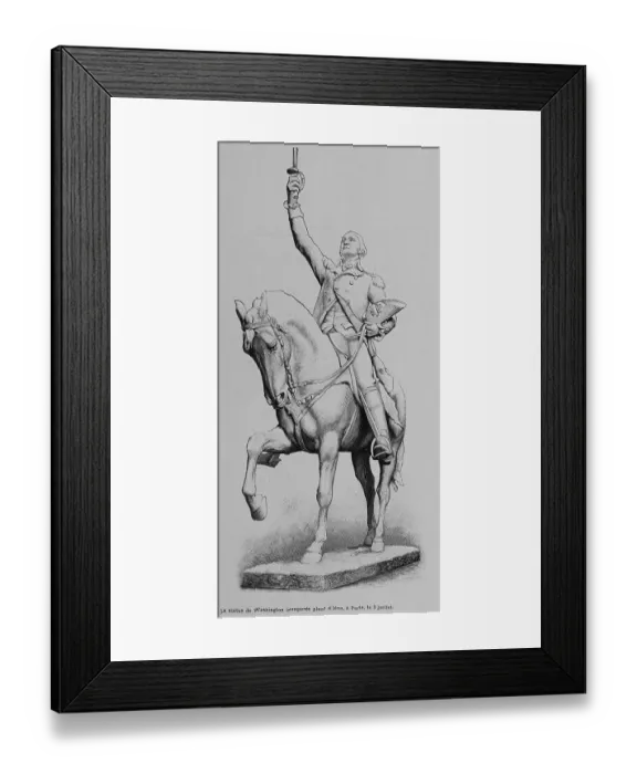 Framed Print : George Washington statue inaugurated in Paris at the Iena Square on July 3