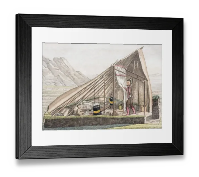 Framed Print : Summer tent of the Greenlanders