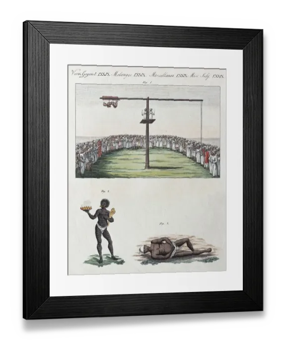 Framed Print : Indian penitential, hand-coloured copper engraving from Friedrich Justin Bertuch picture book for children Framed Print : Indian penitential, hand-coloured copper engraving from Friedrich Justin Bertuch picture book for children