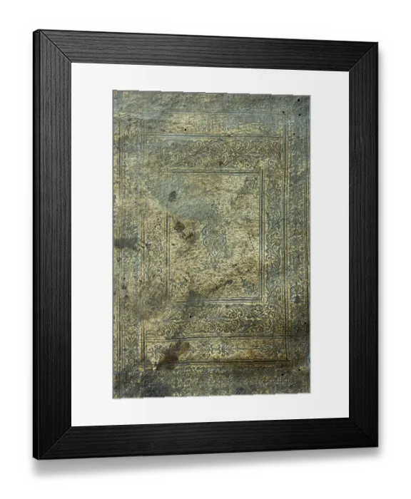Framed Print : Binding old book, copper engraving from Museum Museorum