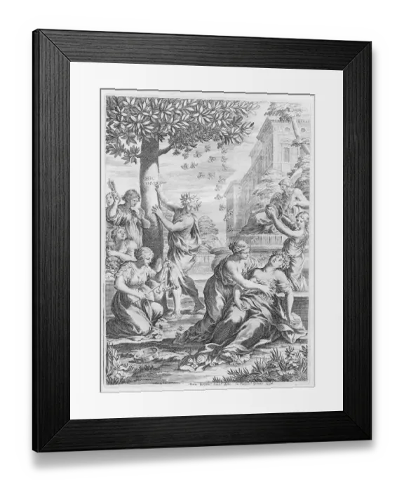 Framed Print : Mythological scene, copperplate engraving Framed Print : Mythological scene, copperplate engraving