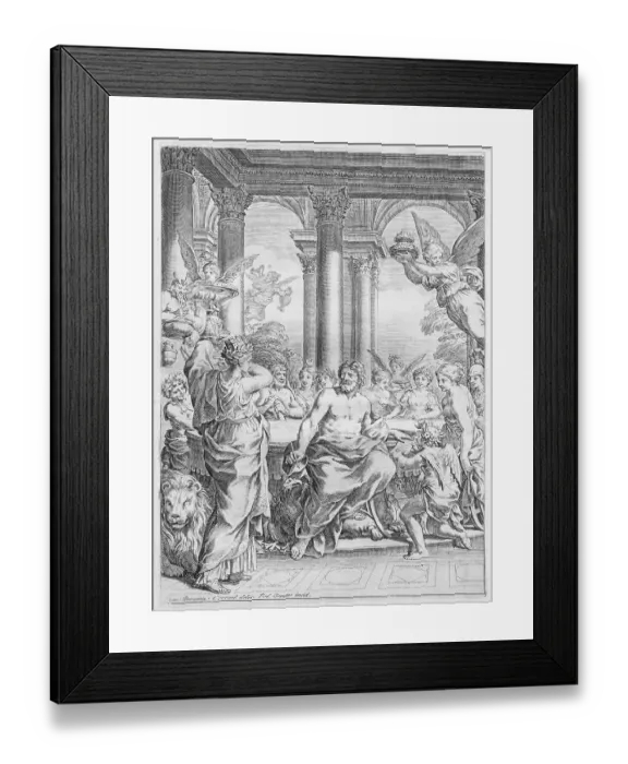 Framed Print : Mythological scene, copperplate engraving Framed Print : Mythological scene, copperplate engraving