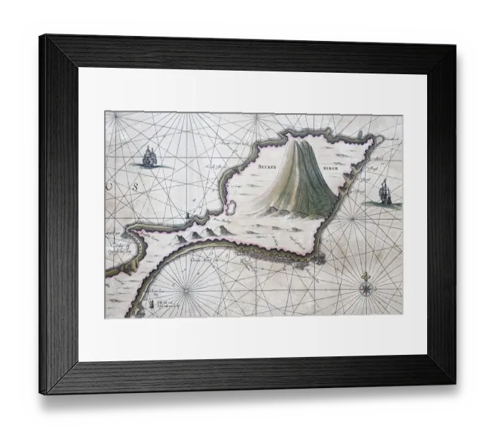 Framed Print : Atlas Maritimus, Stratovolcano Beerenberg or Baerenberg