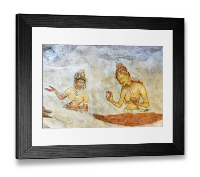 Framed Print : Sigiriya Wall Frescoes, Sigiriya or Lion Rock