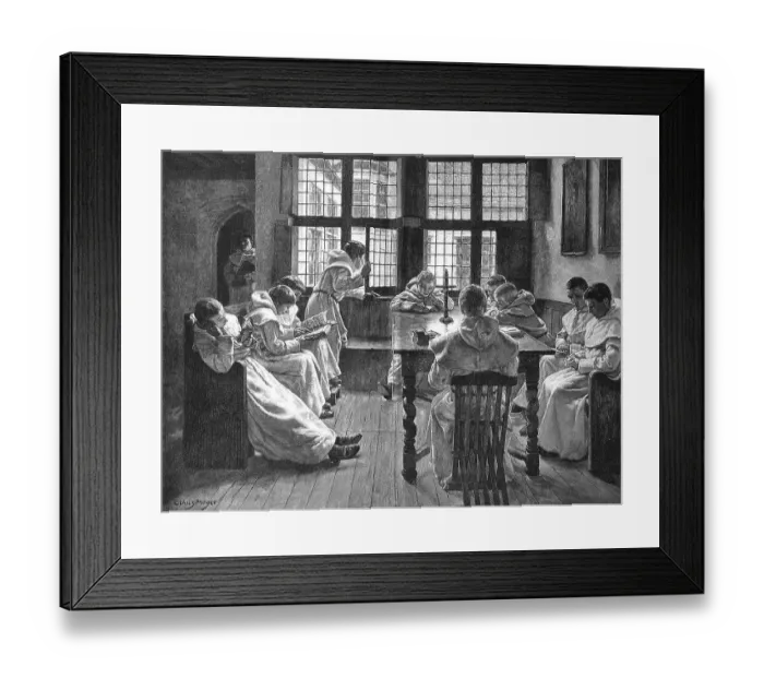 Framed Print : Novices in a convent school, 1880 Framed Print : Novices in a convent school, 1880