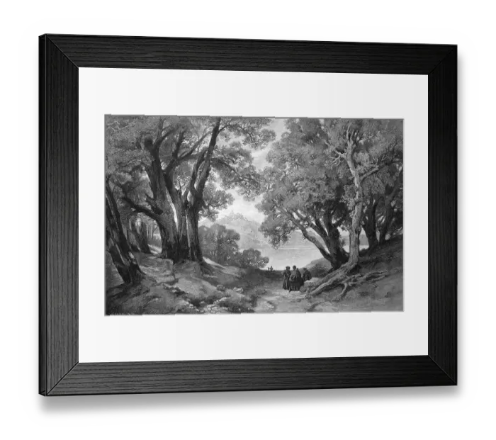 Framed Print : Lake Albano with a View of Castel Gandolfo