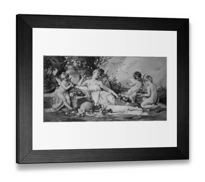 Framed Print : The Music, poetic painting with angels playing music Framed Print : The Music, poetic painting with angels playing music