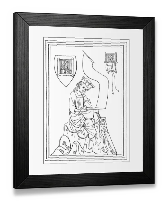 Framed Print : Walther von der Vogelweide, c. 1170, c