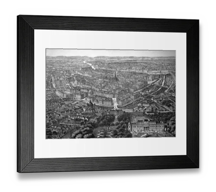 Framed Print : Bird's eye view of Vienna, c Framed Print : Bird's eye view of Vienna, c