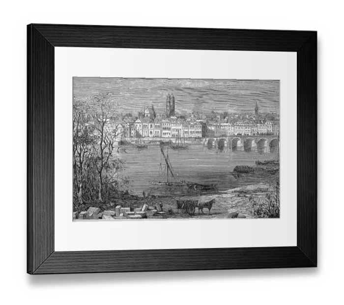 Framed Print : Tours in the department of Indre-et-Loire in the Centre-Val de Loire region Framed Print : Tours in the department of Indre-et-Loire in the Centre-Val de Loire region