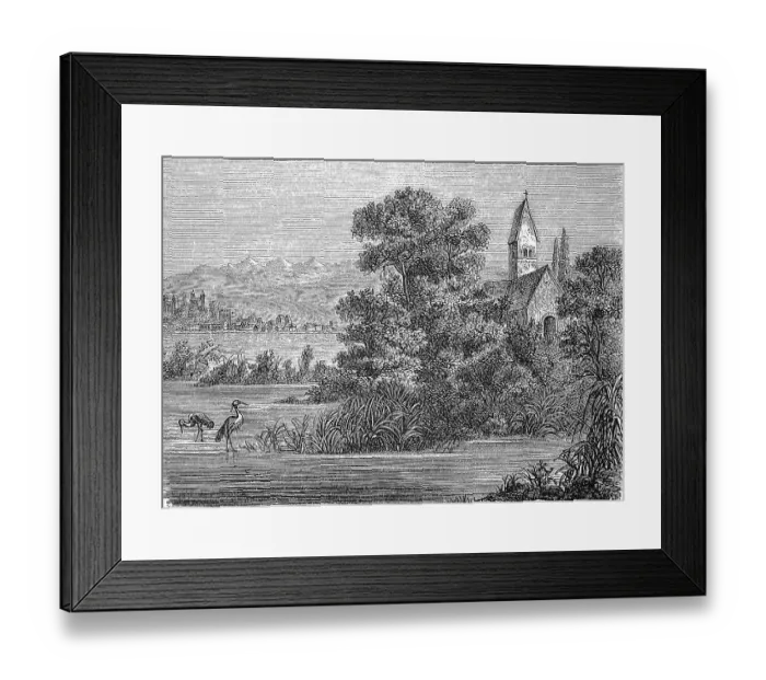 Framed Print : Ufenau or Ufnau, island of Ufo Framed Print : Ufenau or Ufnau, island of Ufo