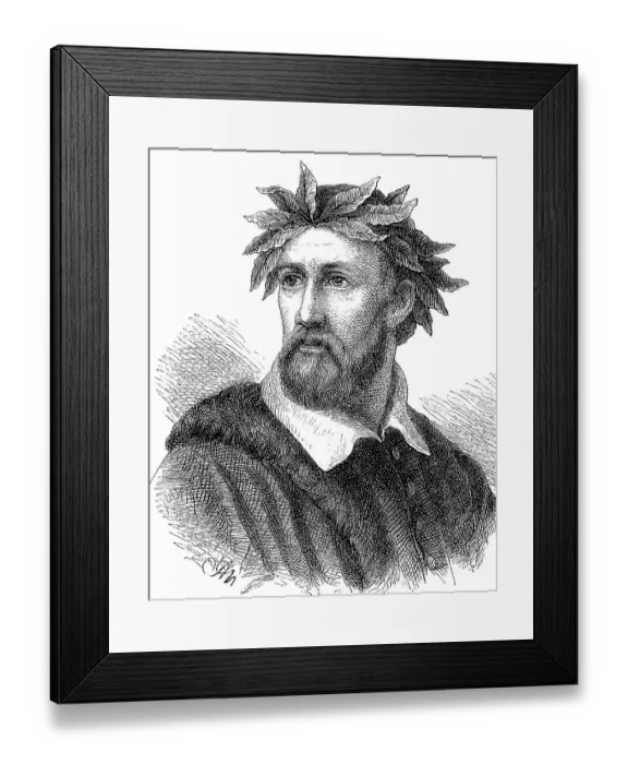 Framed Print : Torquato Tasso 11 March 1544, 25 April 1595