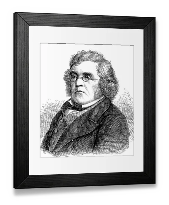 Framed Print : William Makepeace Thackeray, 18 July 1811 Framed Print : William Makepeace Thackeray, 18 July 1811