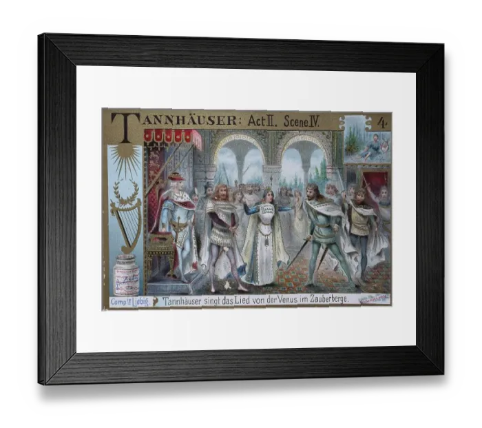 Framed Print : Picture series Tannhaeuser, Tannhaeuser sings the song of Venus in the Magic Mountain