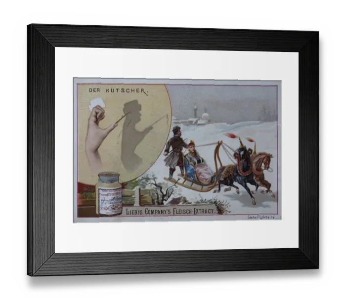 Framed Print : Picture series shadow plays, the coachman
