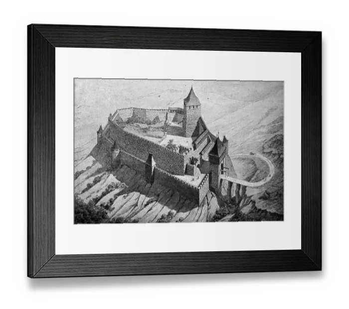 Framed Print : German knight's castle in the 12th century